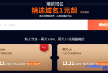 新网双11活动新用户专享.com/.cn后缀域名首年11.11元-康维主机测评-网站SEO优化