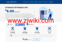 InterServer:美国大硬盘VPS,存储VPS,可选洛杉矶、纽约和新泽西机房,折后月付$4.8起-康维主机测评-网站SEO优化
